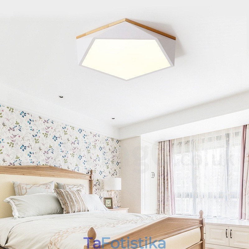 Dimmable Macaron Multi Colors Ξύλινο φωτιστικό οροφής με ακρυλικό φωτιστικό οροφής σκανδιναβικού στυλ