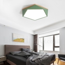 Dimmable Macaron Multi Colors Ξύλινο φωτιστικό οροφής με ακρυλικό φωτιστικό οροφής σκανδιναβικού στυλ
