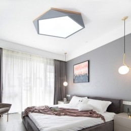 Dimmable Macaron Multi Colors Ξύλινο φωτιστικό οροφής με ακρυλικό φωτιστικό οροφής σκανδιναβικού στυλ