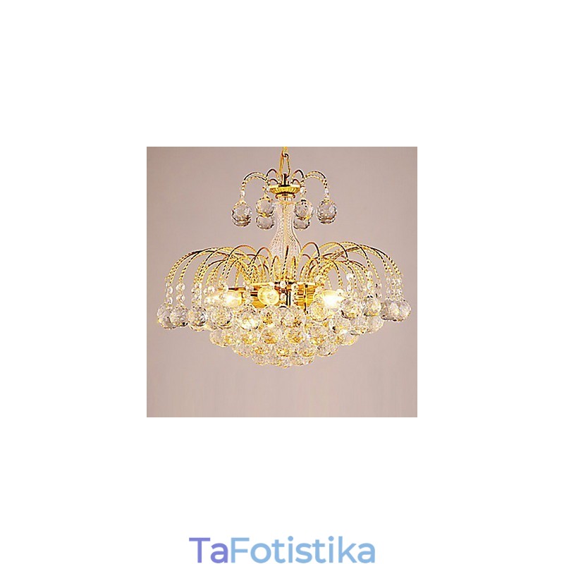 European Style Luxury 3 Light Πολυέλαιος με Κρυστάλλινες Μπάλες