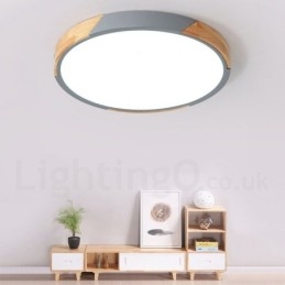 Dimmable Macaron Multi Colors Wood εξαιρετικά λεπτό φωτιστικό οροφής με ακρυλικό φωτιστικό οροφής σκιάστρου σκανδιναβικού στυλ