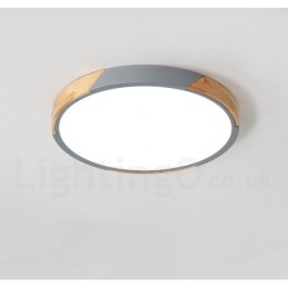 Dimmable Macaron Multi Colors Wood εξαιρετικά λεπτό φωτιστικό οροφής με ακρυλικό φωτιστικό οροφής σκιάστρου σκανδιναβικού στυλ
