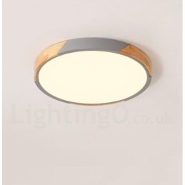 Dimmable Macaron Multi Colors Wood εξαιρετικά λεπτό φωτιστικό οροφής με ακρυλικό φωτιστικό οροφής σκιάστρου σκανδιναβικού στυλ