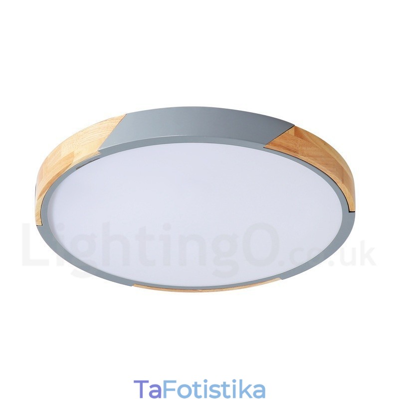 Dimmable Macaron Multi Colors Wood εξαιρετικά λεπτό φωτιστικό οροφής με ακρυλικό φωτιστικό οροφής σκιάστρου σκανδιναβικού στυλ