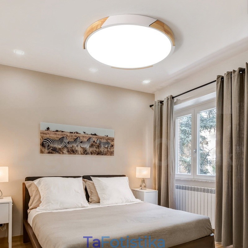 Dimmable Macaron Multi Colors Wood εξαιρετικά λεπτό φωτιστικό οροφής με ακρυλικό φωτιστικό οροφής σκιάστρου σκανδιναβικού στυλ