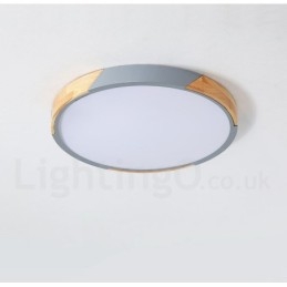 Dimmable Macaron Multi Colors Wood εξαιρετικά λεπτό φωτιστικό οροφής με ακρυλικό φωτιστικό οροφής σκιάστρου σκανδιναβικού στυλ