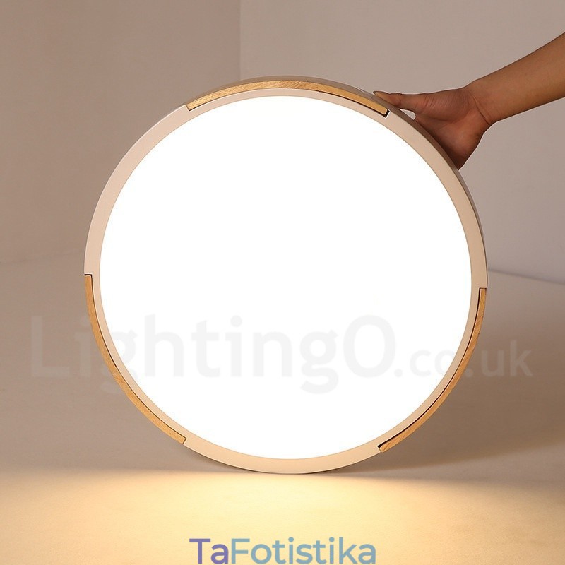 Dimmable Macaron Multi Colors Wood εξαιρετικά λεπτό φωτιστικό οροφής με ακρυλικό φωτιστικό οροφής σκιάστρου σκανδιναβικού στυλ