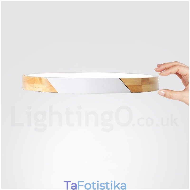 Dimmable Macaron Multi Colors Wood εξαιρετικά λεπτό φωτιστικό οροφής με ακρυλικό φωτιστικό οροφής σκιάστρου σκανδιναβικού στυλ