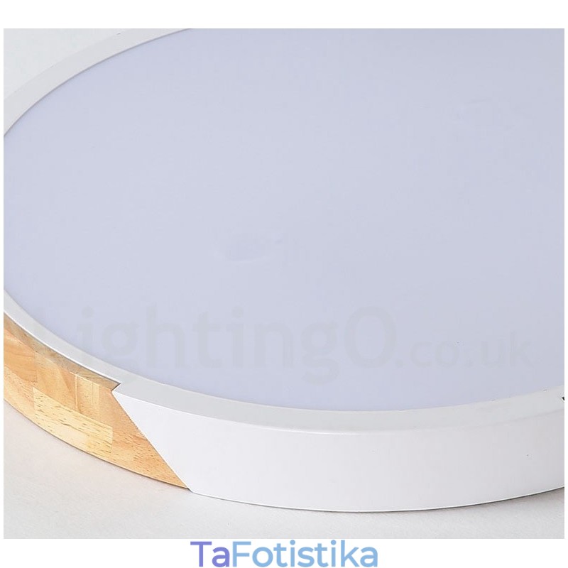 Dimmable Macaron Multi Colors Wood εξαιρετικά λεπτό φωτιστικό οροφής με ακρυλικό φωτιστικό οροφής σκιάστρου σκανδιναβικού στυλ