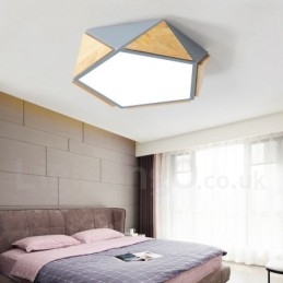 Dimmable Macaron Multi Colors Ξύλινο φωτιστικό οροφής με ακρυλικό φωτιστικό οροφής σκανδιναβικού στυλ