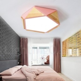 Dimmable Macaron Multi Colors Ξύλινο φωτιστικό οροφής με ακρυλικό φωτιστικό οροφής σκανδιναβικού στυλ