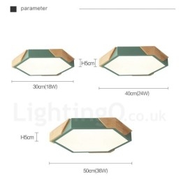 Dimmable Macaron Ultra thin Multi Color Ξύλινο φωτιστικό οροφής με ακρυλικό φωτιστικό οροφής σκανδιναβικού στυλ