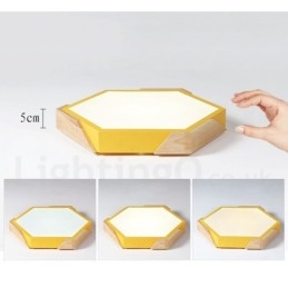 Dimmable Macaron Ultra thin Multi Color Ξύλινο φωτιστικό οροφής με ακρυλικό φωτιστικό οροφής σκανδιναβικού στυλ
