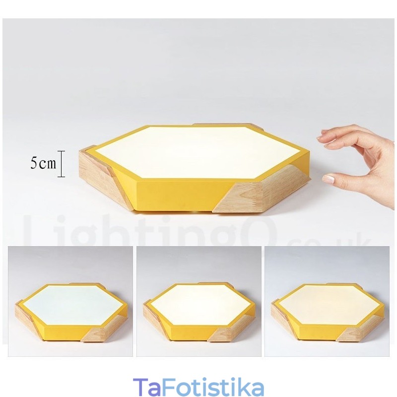 Dimmable Macaron Ultra thin Multi Color Ξύλινο φωτιστικό οροφής με ακρυλικό φωτιστικό οροφής σκανδιναβικού στυλ