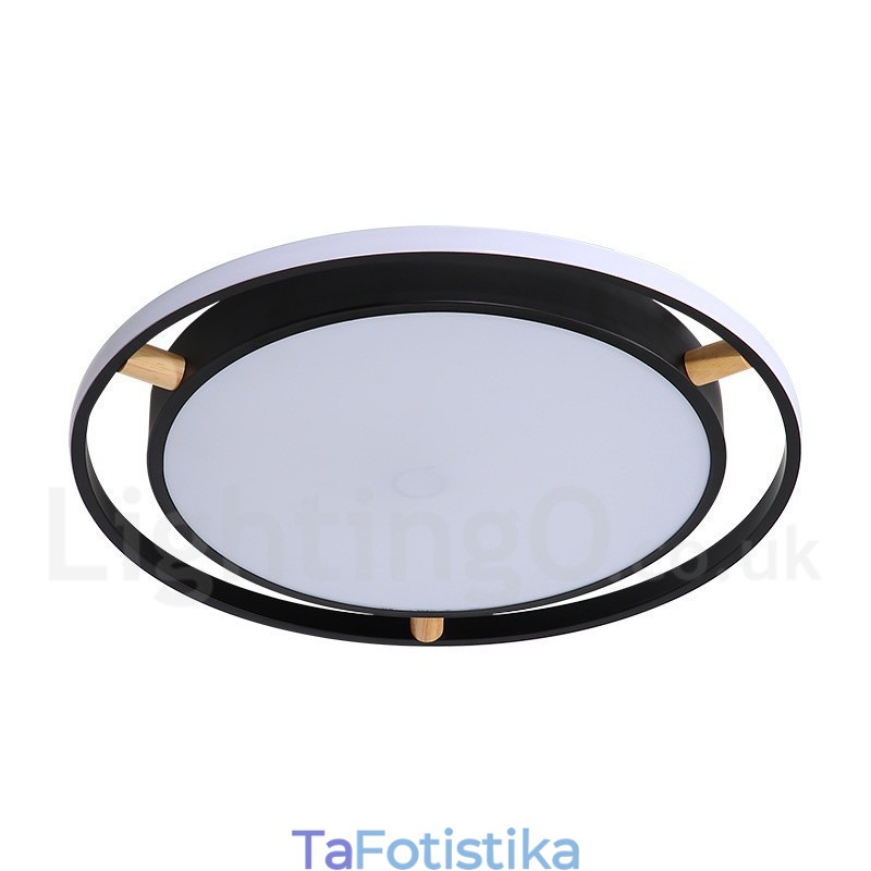 Dimmable Macaron Ultra thin Multi Colors Ξύλο στρογγυλό φωτιστικό οροφής με ακρυλικό φωτιστικό οροφής σκιάστρου σκανδιναβικού στιλ