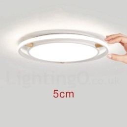 Dimmable Macaron Ultra thin Multi Colors Ξύλο στρογγυλό φωτιστικό οροφής με ακρυλικό φωτιστικό οροφής σκιάστρου σκανδιναβικού στιλ