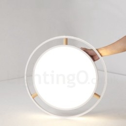 Dimmable Macaron Ultra thin Multi Colors Ξύλο στρογγυλό φωτιστικό οροφής με ακρυλικό φωτιστικό οροφής σκιάστρου σκανδιναβικού στιλ