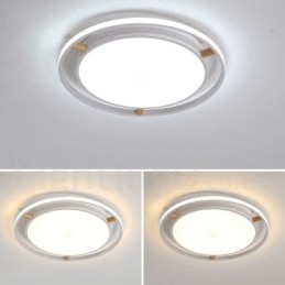 Dimmable Macaron Ultra thin Multi Colors Ξύλο στρογγυλό φωτιστικό οροφής με ακρυλικό φωτιστικό οροφής σκιάστρου σκανδιναβικού στιλ