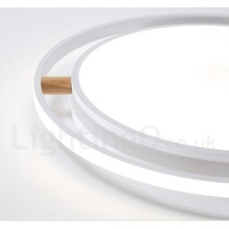 Dimmable Macaron Ultra thin Multi Colors Ξύλο στρογγυλό φωτιστικό οροφής με ακρυλικό φωτιστικό οροφής σκιάστρου σκανδιναβικού στιλ