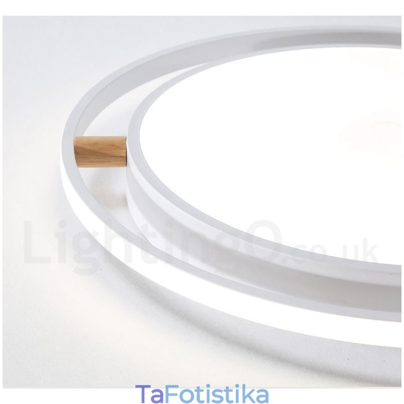 Dimmable Macaron Ultra thin Multi Colors Ξύλο στρογγυλό φωτιστικό οροφής με ακρυλικό φωτιστικό οροφής σκιάστρου σκανδιναβικού στιλ