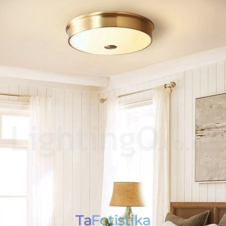 Ρετρό Vintage Flush Φωτιστικό Οροφής με Γυάλινη Σκιά Ρετρό Vintage Flush Φωτιστικό Οροφής με Γυάλινη Σκιά