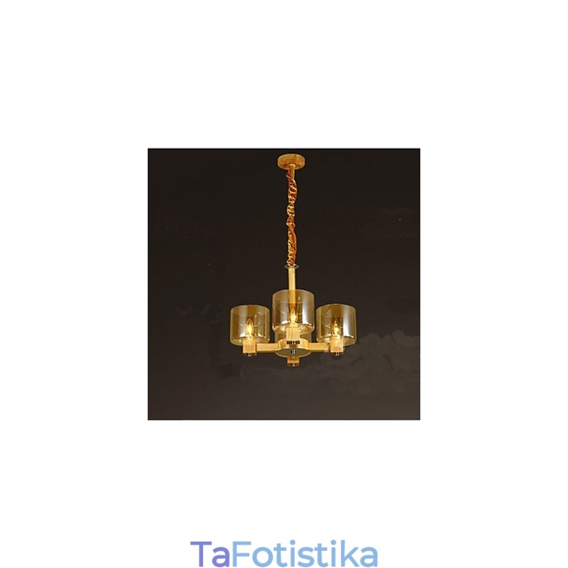 Κρεμαστό φωτιστικό μόδας Επιτραπέζιο Ξύλινο γυάλινο κάλυμμα