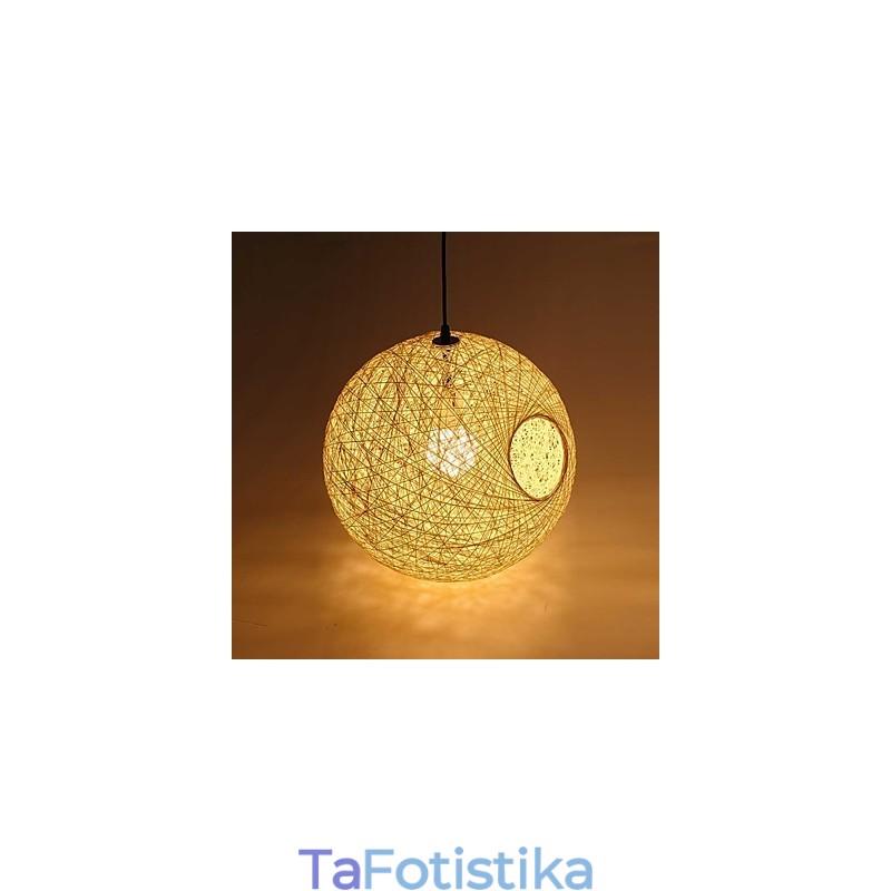 Country Simple Μοντέρνο φωτιστικό Ποιμενικό Rattan Lamp Hemp Ball Chandelier