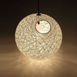 Country Simple Μοντέρνο φωτιστικό Ποιμενικό Rattan Lamp Hemp Ball Chandelier