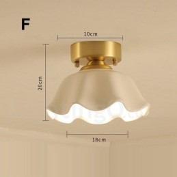 Φωτιστικά οροφής ρουστίκ Lodge Nordic Style από καθαρό ορείχαλκο με γυάλινη σκιά
