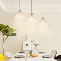 Κρεμαστό φως από καθαρό ορείχαλκο Rustic Lodge Nordic Style με γυάλινη απόχρωση