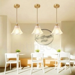 Κρεμαστό φως από καθαρό ορείχαλκο Rustic Lodge Nordic Style με γυάλινη απόχρωση