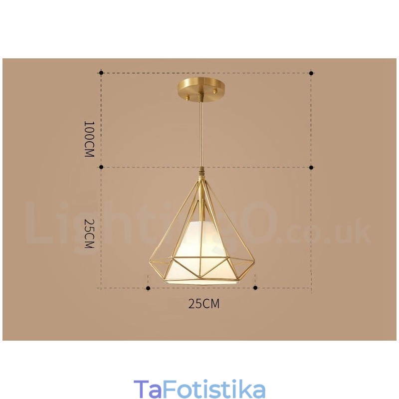 Κρεμαστό φως από καθαρό ορείχαλκο Rustic Lodge Nordic Style με υφασμάτινη απόχρωση