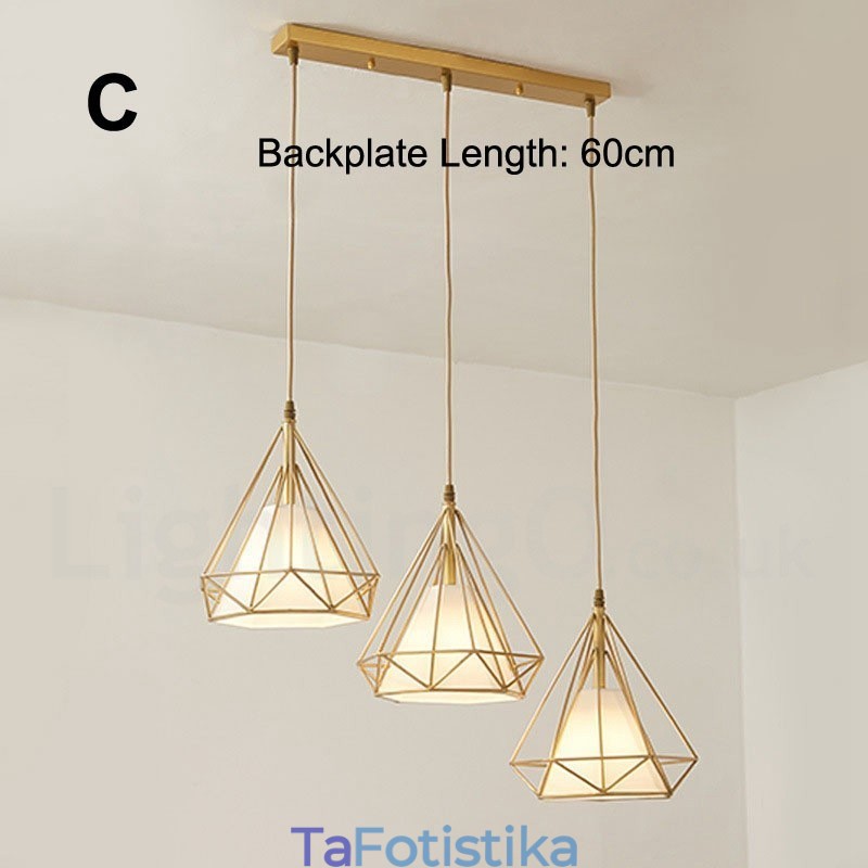 Κρεμαστό φως από καθαρό ορείχαλκο Rustic Lodge Nordic Style με υφασμάτινη απόχρωση