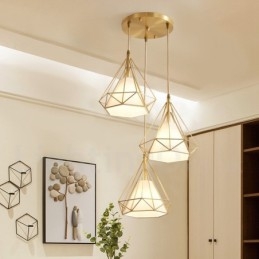 Κρεμαστό φως από καθαρό ορείχαλκο Rustic Lodge Nordic Style με υφασμάτινη απόχρωση