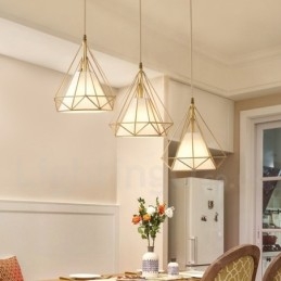 Κρεμαστό φως από καθαρό ορείχαλκο Rustic Lodge Nordic Style με υφασμάτινη απόχρωση