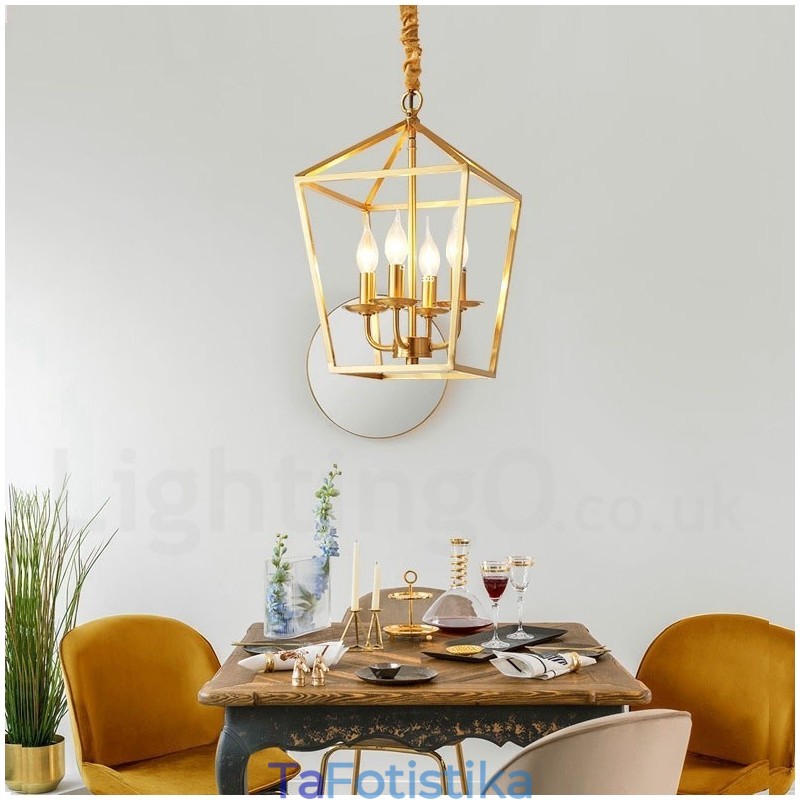 Κρεμαστό φως από καθαρό ορείχαλκο Rustic Lodge Nordic Style