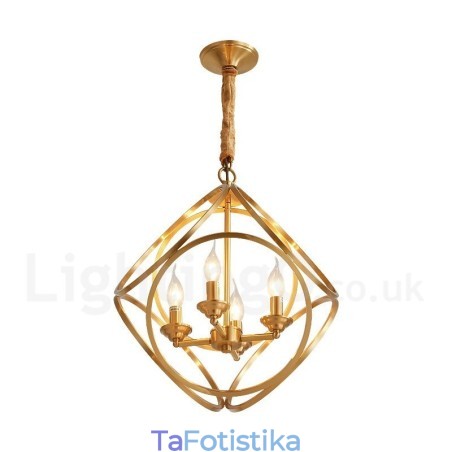 Κρεμαστό φως από καθαρό ορείχαλκο Rustic Lodge Nordic Style Κρεμαστό φως από καθαρό ορείχαλκο Rustic Lodge Nordic Style
