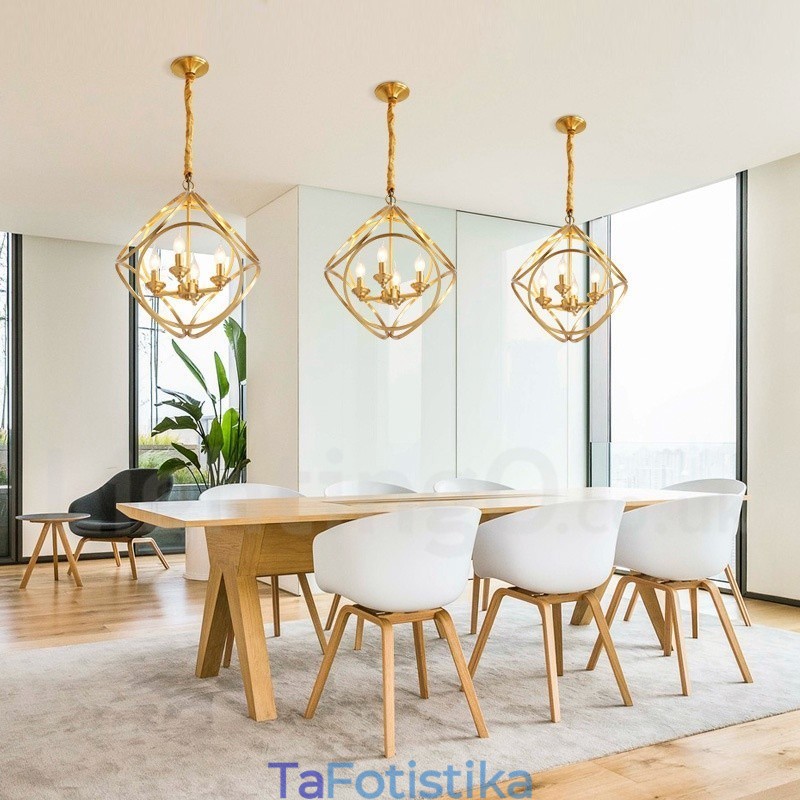 Κρεμαστό φως από καθαρό ορείχαλκο Rustic Lodge Nordic Style