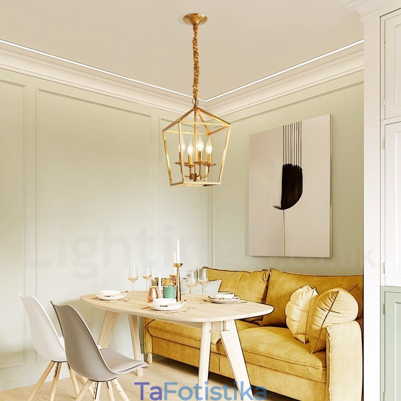 Κρεμαστό φως από καθαρό ορείχαλκο Rustic Lodge Nordic Style