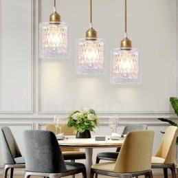 Κρεμαστό φως από καθαρό ορείχαλκο Rustic Lodge Nordic Style με γυάλινη απόχρωση