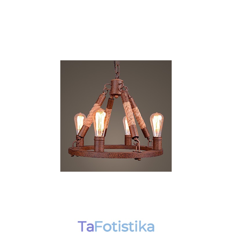 Vintage κρεμαστό σχοινί ελαφρύ δημιουργικό βιομηχανικό φωτιστικό σοφίτας Διακόσμηση αμερικανικού στυλ
