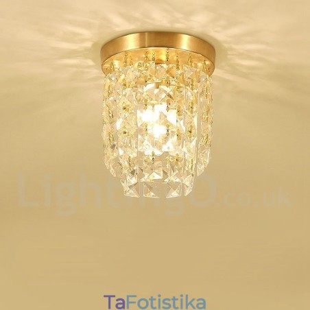Φωτιστικά οροφής από καθαρό ορείχαλκο Rustic Lodge Nordic Style Flush Mount Crystal Lights Φωτιστικά οροφής από καθαρό ορείχαλκο Rustic Lodge Nordic Style Flush Mount Crystal Lights