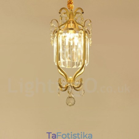 Φωτιστικά οροφής από καθαρό ορείχαλκο Rustic Lodge Nordic Style Flush Mount Crystal Lights Φωτιστικά οροφής από καθαρό ορείχαλκο Rustic Lodge Nordic Style Flush Mount Crystal Lights