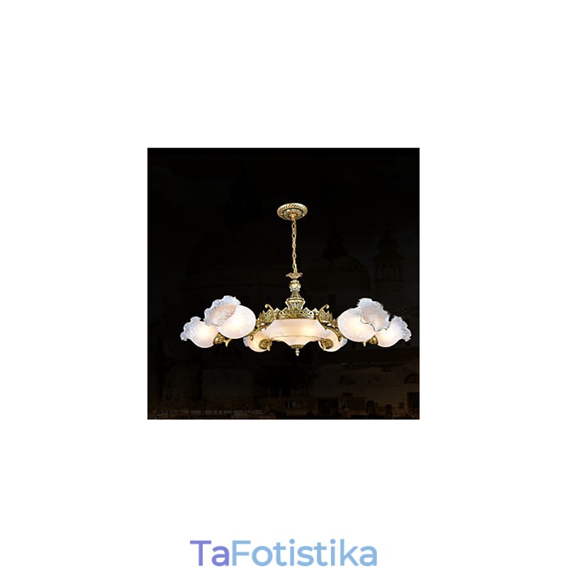 Παραδοσιακός Κλασικός Vintage Ρετρό Μπρονζέ Μεταλλικός Πολυέλαιος
