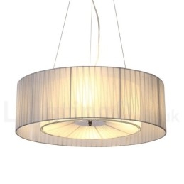 Drum 4 Light Κρεμαστό Μοντέρνο Φωτιστικό με Υφασμάτινη Απόχρωση