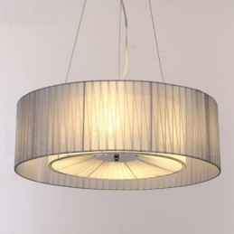 Drum 4 Light Κρεμαστό Μοντέρνο Φωτιστικό με Υφασμάτινη Απόχρωση
