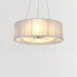 Drum 4 Light Κρεμαστό Μοντέρνο Φωτιστικό με Υφασμάτινη Απόχρωση