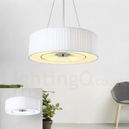 Drum 4 Light Κρεμαστό Μοντέρνο Φωτιστικό με Υφασμάτινη Απόχρωση