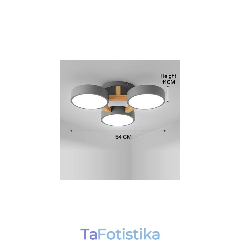 Ξύλινος πολυέλαιος μοντέρνας μοντέρνας σκανδιναβικής τεχνοτροπίας χωνευτό φωτιστικό οροφής με ακρυλική σκιά