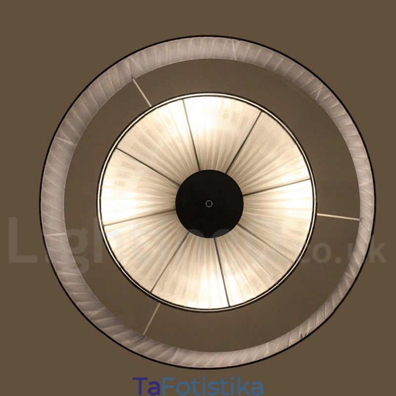 Drum 4 Light Κρεμαστό Μοντέρνο Φωτιστικό με Υφασμάτινη Απόχρωση